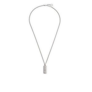 Christian Dior Men Dior Guilloché Plate Pendant Necklace